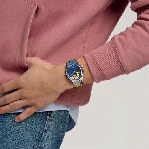 Swatch LEGER'S ДВЕ ЖЕНЩИНЫ С ЦВЕТАМИ SUOZ363 Черные часы