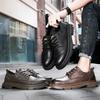 Мужская обувь весна и осень новая британский стиль ретро повседневная кожаная обувь мужская летняя низкая обувь мартин бизнес обувь с увеличением роста