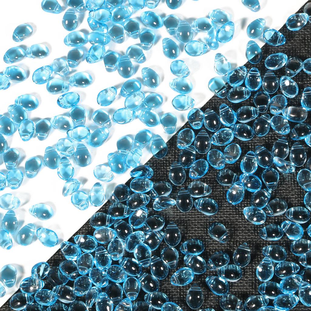 50 шт./упак. 8x6 мм чешские стеклянные бусины с каплями воды, стеклянные бусины, аксессуары для изготовления ювелирных изделий, фурнитура для ювелирных изделий, сделай сам, лепестки тюльпана, ожерелье, серьги