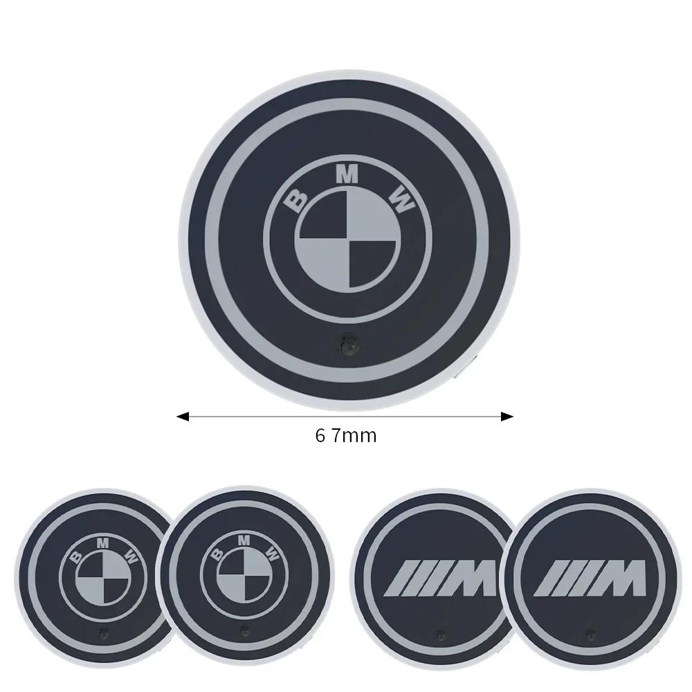 LPTJD1 2026 Car Sticker BMW 7 Color LED Car Cup Holder For M E46 E90 E60 F30 E39 F10 E87 E36 F20 E92 Serie 1 BT21 Light Luminous Coas