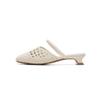 Augustine Baotou Slippers Women's 2025 New Summer Wear Woven Pig Cage Sandals with Skirt Thick Heel Slippers