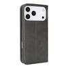 For iPhone 17 Pro Max Case PU Leather Calf Textured Magnetic Closing Smart Phone Cover