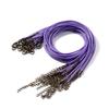 10Pcs 1.5/2mm Leather Adjustable Braided Rope Bronze Lobster Clasp Tail Chain Connector for DIY Necklace Pendant Jewelry Making