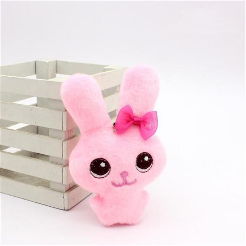 Cute Bow Tie Rabbit Plush Toys Small Pendant Doll Creative Mini Soft Stuffed Conjoined Beauty Toy Dolls For Kids Gifts 12CM