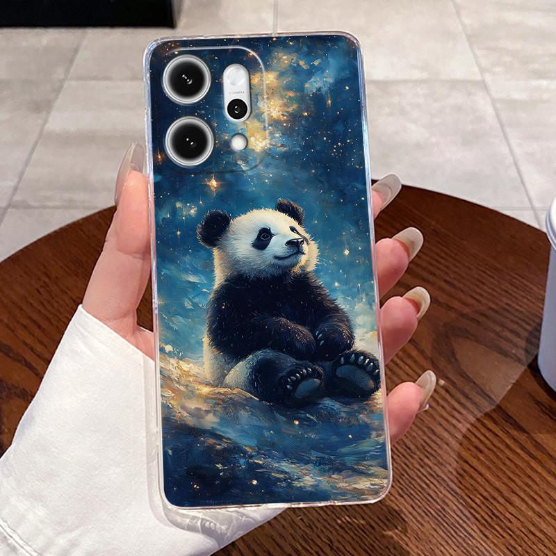 Чехол для Oppo Reno14 / Reno 14F / Reno 14 Pro Прозрачный Силиконовый Желе Мягкий ТПУ Задняя Крышка Милый Кролик Кошка Динозавр Чехол для Телефона