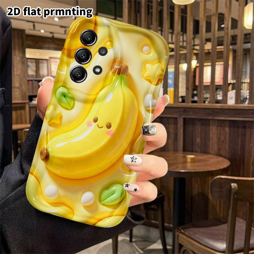 Phone Case: 2D flat design suitable for Samsung Galaxy A34 A35 M05 M06 S20 S22 S21 FE Plus 5G protective case, Banana Baby, perfect Christmas and Hall