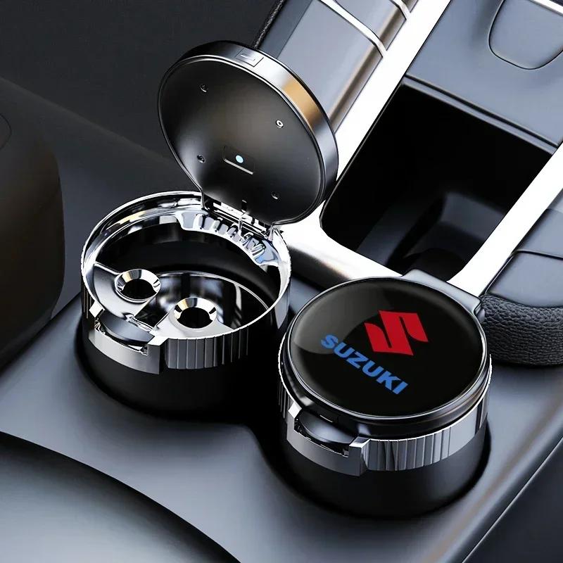 Portable Auto LED Ashtray With Blue Light Car Styling Smokeless Ash Tray For Suzuki JIMNY grand vitara sx4 swift Alto