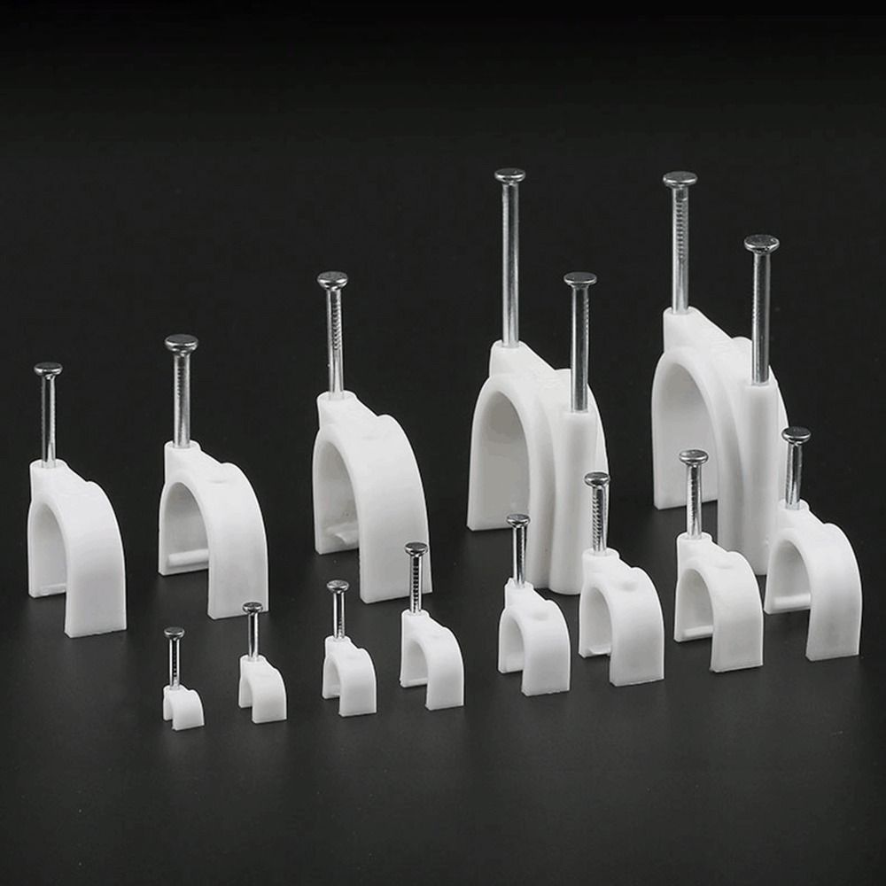 100pcs U Shape Cable Clips Clamp Line Buckle Durable Wire Management Home