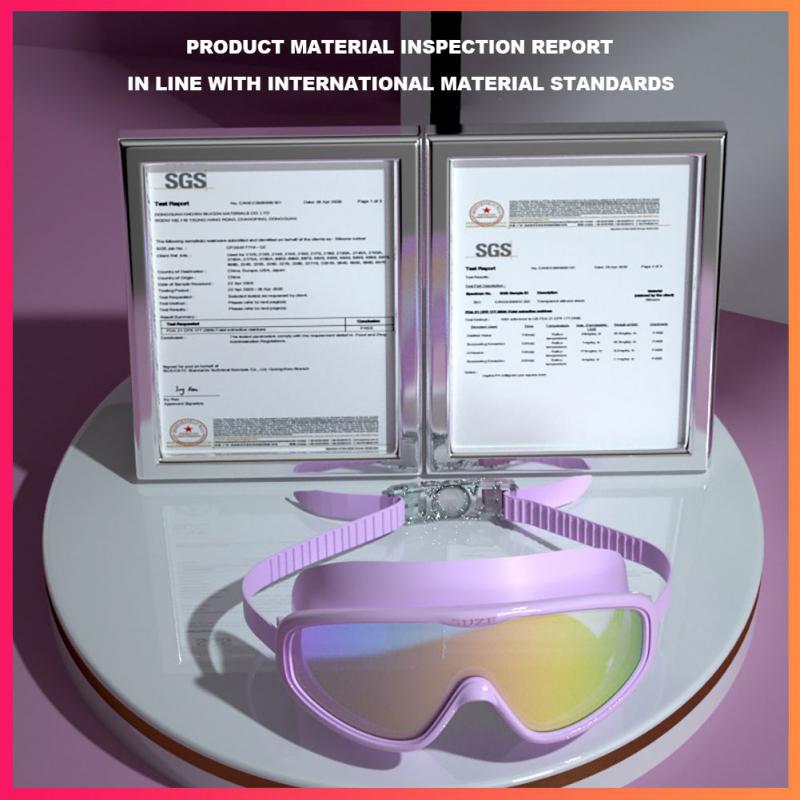 Летние очки для плавания для взрослых мужчин и женщин, противотуманные очки HD с большой оправой, защита от ультрафиолета, очки для дайвинга и водных видов спорта