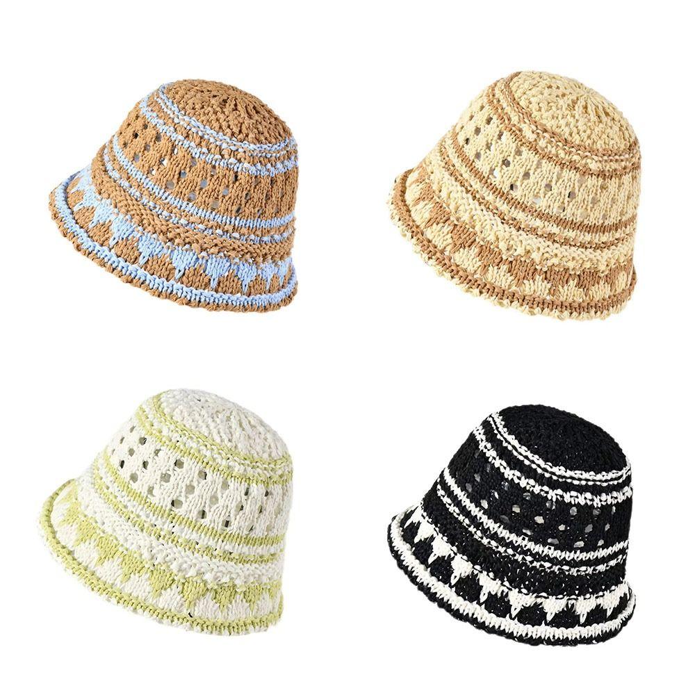 Солнцезащитная шляпа с вырезами, дышащая панама, дорожная кепка, модная шляпа-ведро, лето