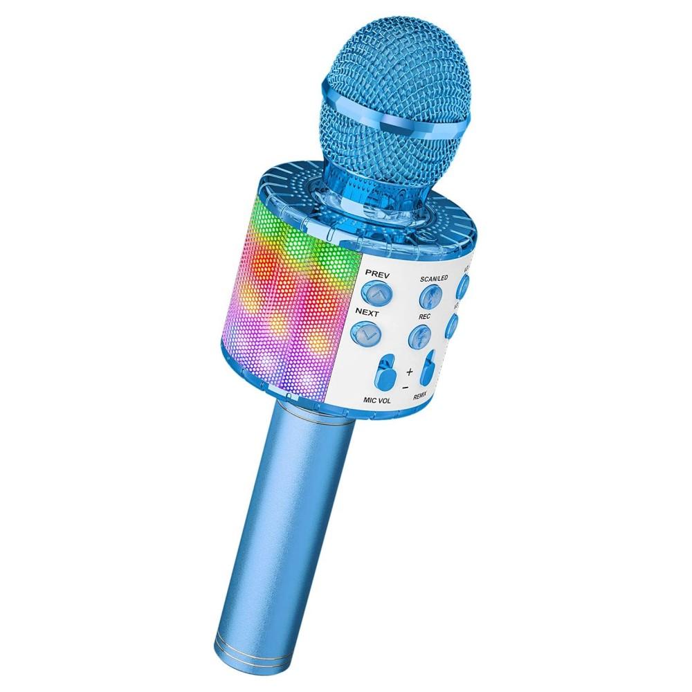 Беспроводной микрофон для караоке, детский микрофон для караоке со светодиодной танцевальной подсветкой, Bluetooth-микрофон для детей, девочек и мальчиков, пение на вечеринке
