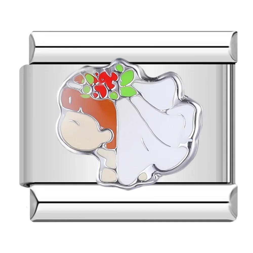 Hapiship Романтический Цвет Сердце Звезда Flwoer Тай Чи Итальянский Шарм Звенья Подходит 9 мм Браслет Из Нержавеющей Стали Ювелирные Изделия DIY Изготовление DJ597