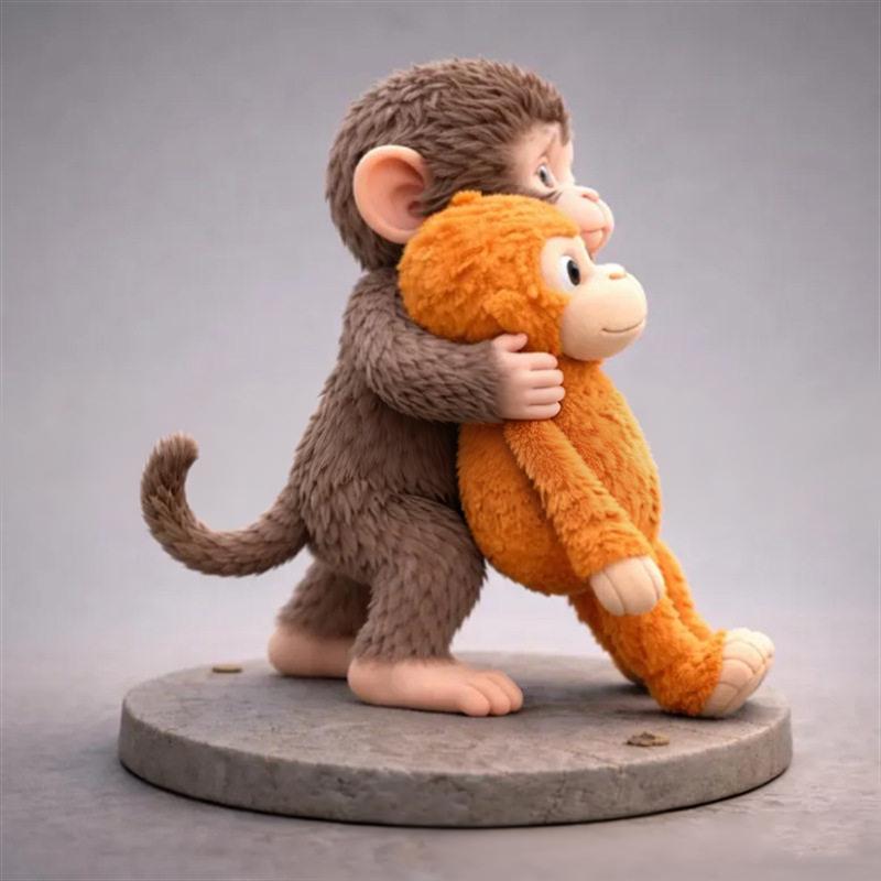 Punch The Monkey Plush Doll Keychain Cartoon Anime Toy Bag Pendant Colleague Desk Ornaments Gift