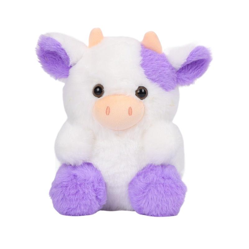Плюшевая игрушка Kawaii Strawberry Cow для детей, мягкая кукла, разноцветная подушка, праздничный подарок, 20 см