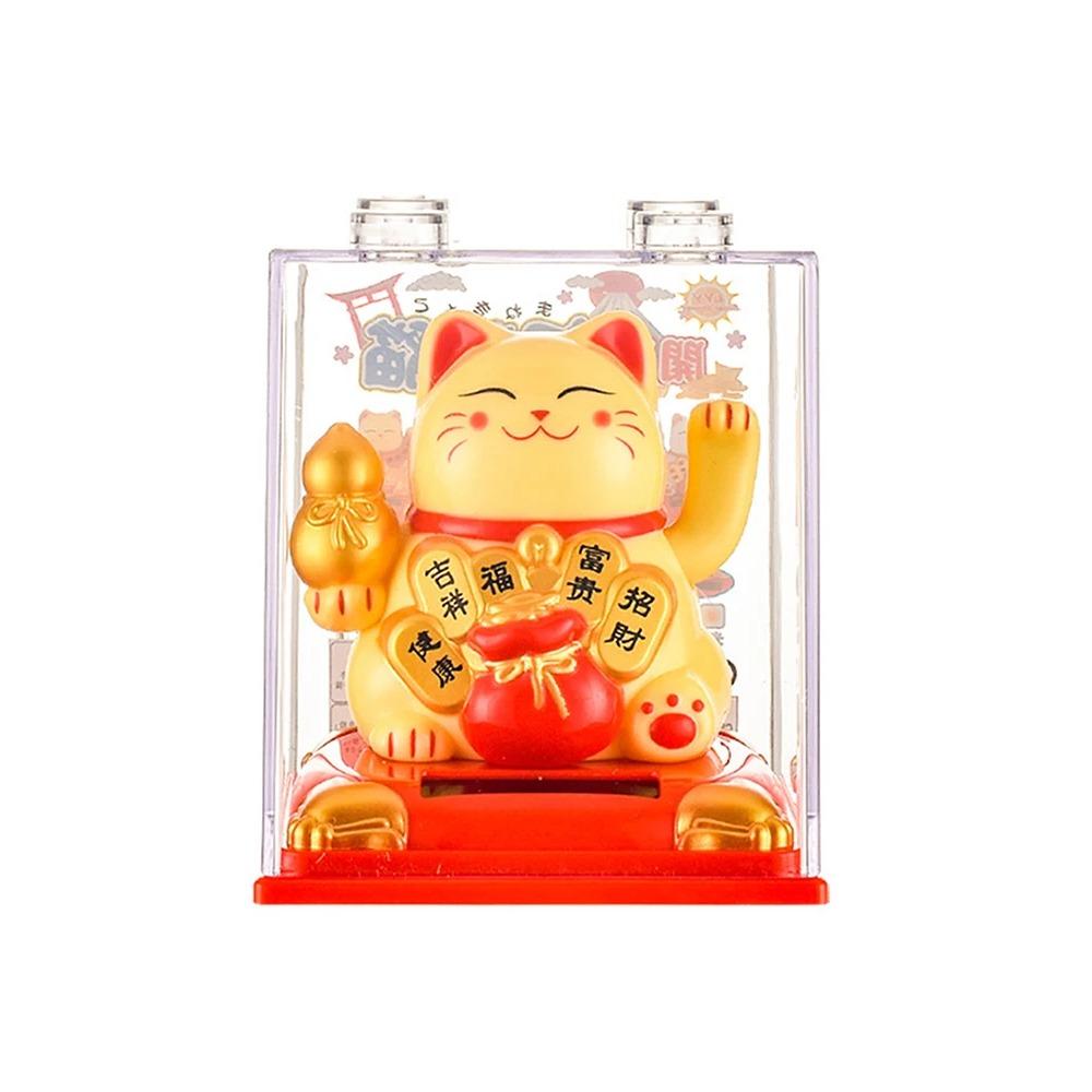 Статуэтка талисмана Lucky Cat, милая, машущая, манящая кошка для дома, автомобиля, бонсай, украшение для стойки регистрации, поделки, фен-шуй, орнамент, статуэтки