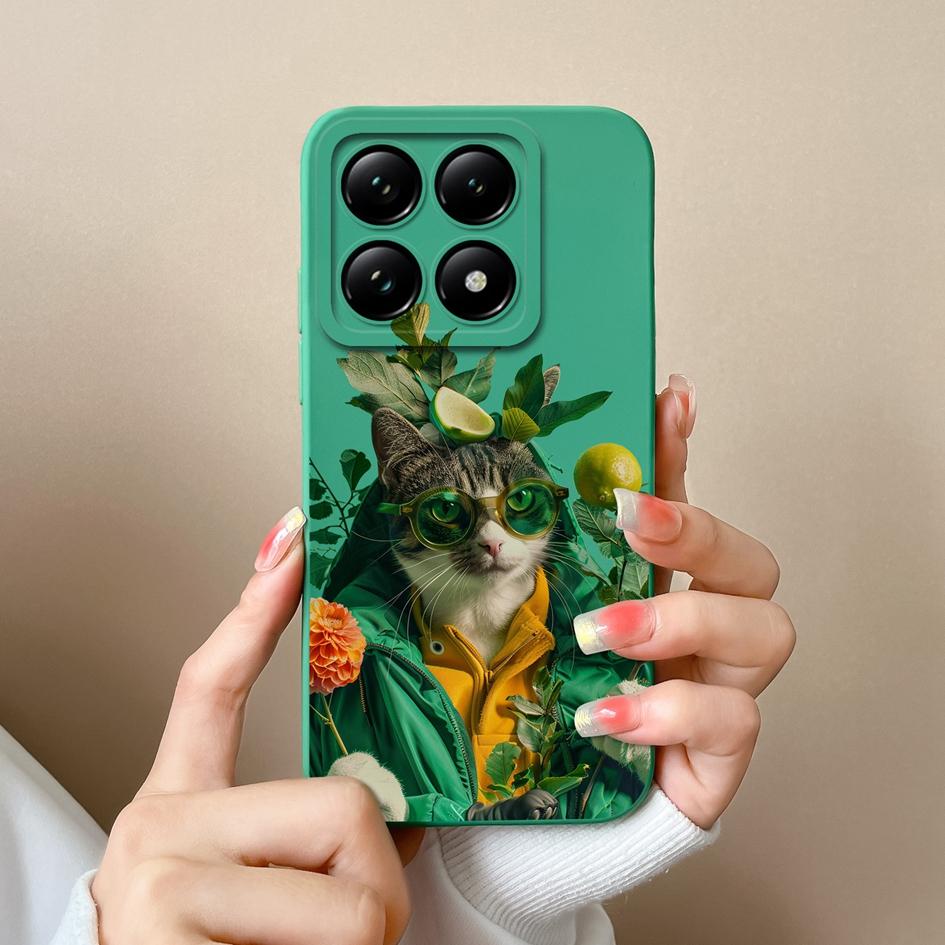 Мягкие новые чехлы для Xiaomi 14T 15 Pro Capa Pretty Cloud Flowers стильный стиль защитный жидкий силикон прочный анти-падение для Xiaomi Shell задние крышки