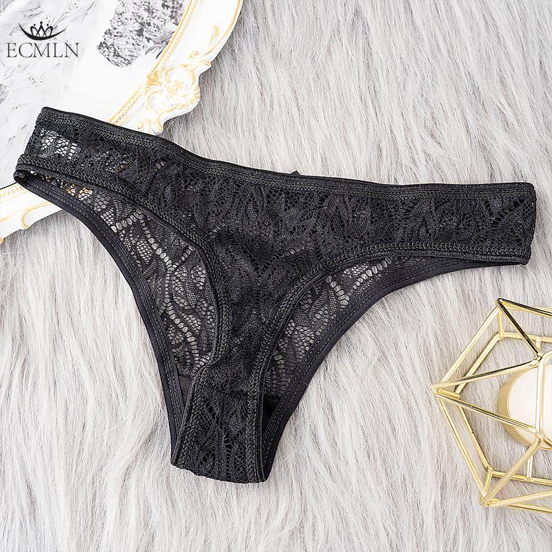 Lace Panties for Women Sexy and Fashion with Leaf Pattern Lace Underwear Pantie Ultra-thin See-through G-string Underwear Thong