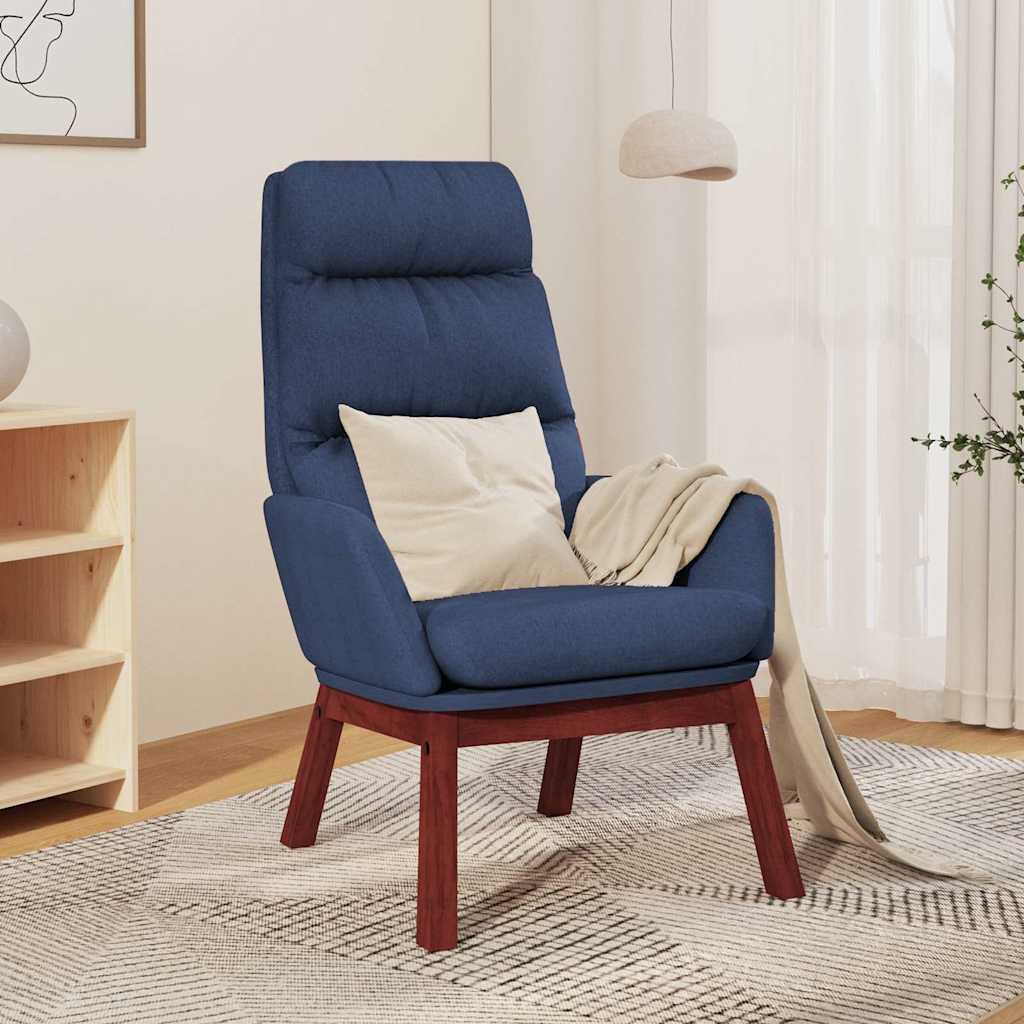 Recliner Chair Blue Fabric
