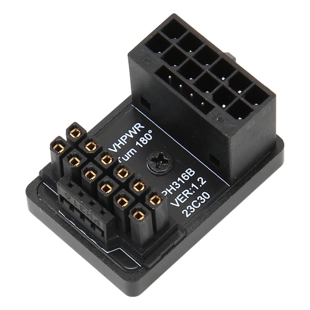 Переходник ATX 16Pin папа на 16pin мама угловой 180 градусов 12В PCIe5.0 HPWR GPU U-образный угловой разъем для настольного ПК