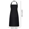3 pieces of adjustable aprons with pockets, cooking aprons, kitchen aprons, kitchen aprons, used in kitchens, restaurants, and cafes (black, cotton) 2