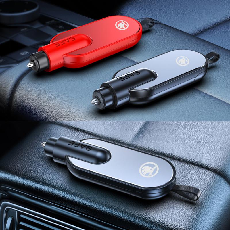 JKFB8 Car Emergency Glass Window Breaker Safety Hammer Seat Belt Cutter for Skoda Yeti Octavia Kamiq Kodiaq Karoq Superb Fabia Rapid