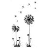 Black Creative PVC Dandelion Flower Plant Tree Large Removable Home Wall Decal S