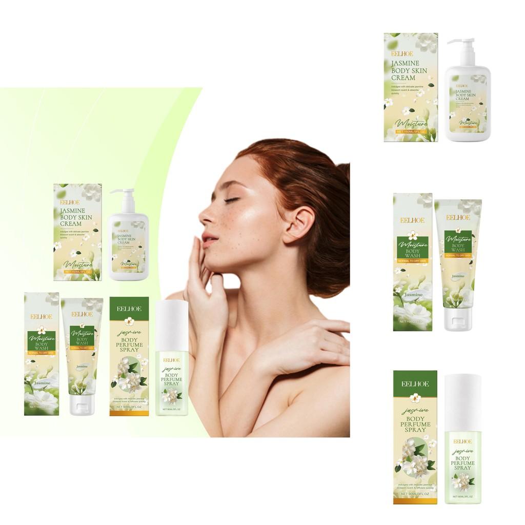 Eelhoe Jasmine Body Care Set Gentle Cleansing Nourishing Skin With Delicate Fragrance