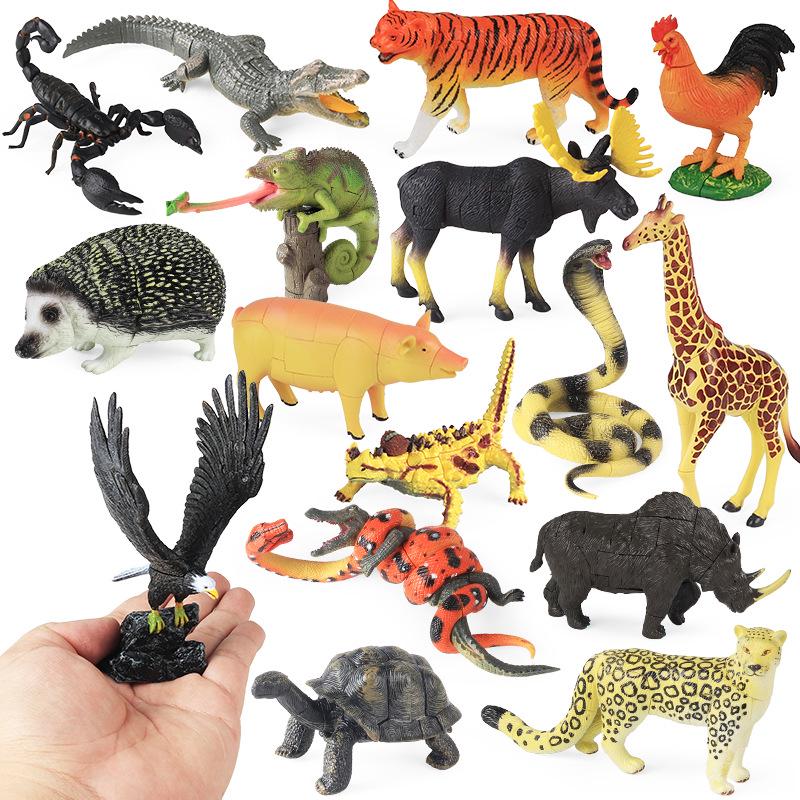 4D Stereo DIY Animal Model Kit: Eagle, Scorpion, Gecko, Rattlesnake, Spider, Lizard, Squirrel, Hedgehog