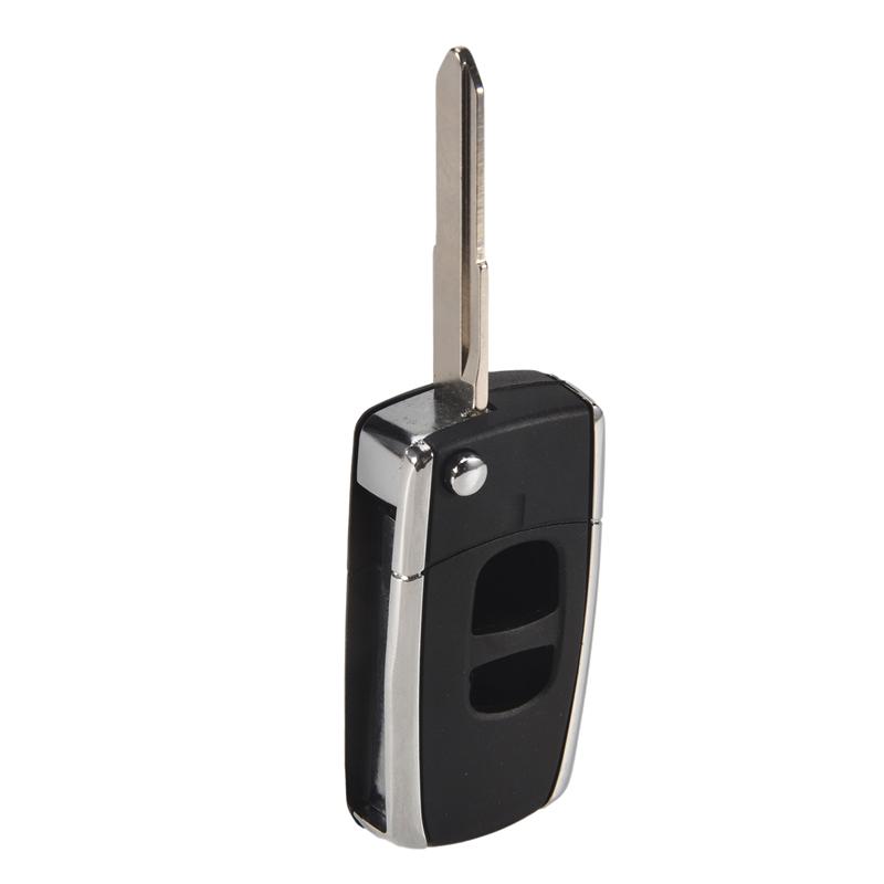 2 Buttons Remote Flip Folding Car Key Shell Case Uncut Blank Blade Replacement For Mazda 2 3 5 6 MX-5 RX-8