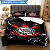 3PCS Sport Club Football Crest Printed Soft Bedding Set,Including 1pc Duvet Cover And 2pcs Pillowcases Perfect for Bedroom, Dormitory, Fan gift