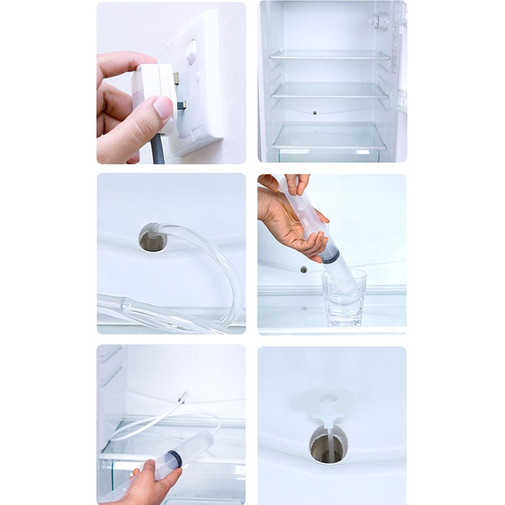 5pcs Refrigerator Drain Dredge Cleaning Set Long Flexible Refrigerator Scrub Brush Refrigerator