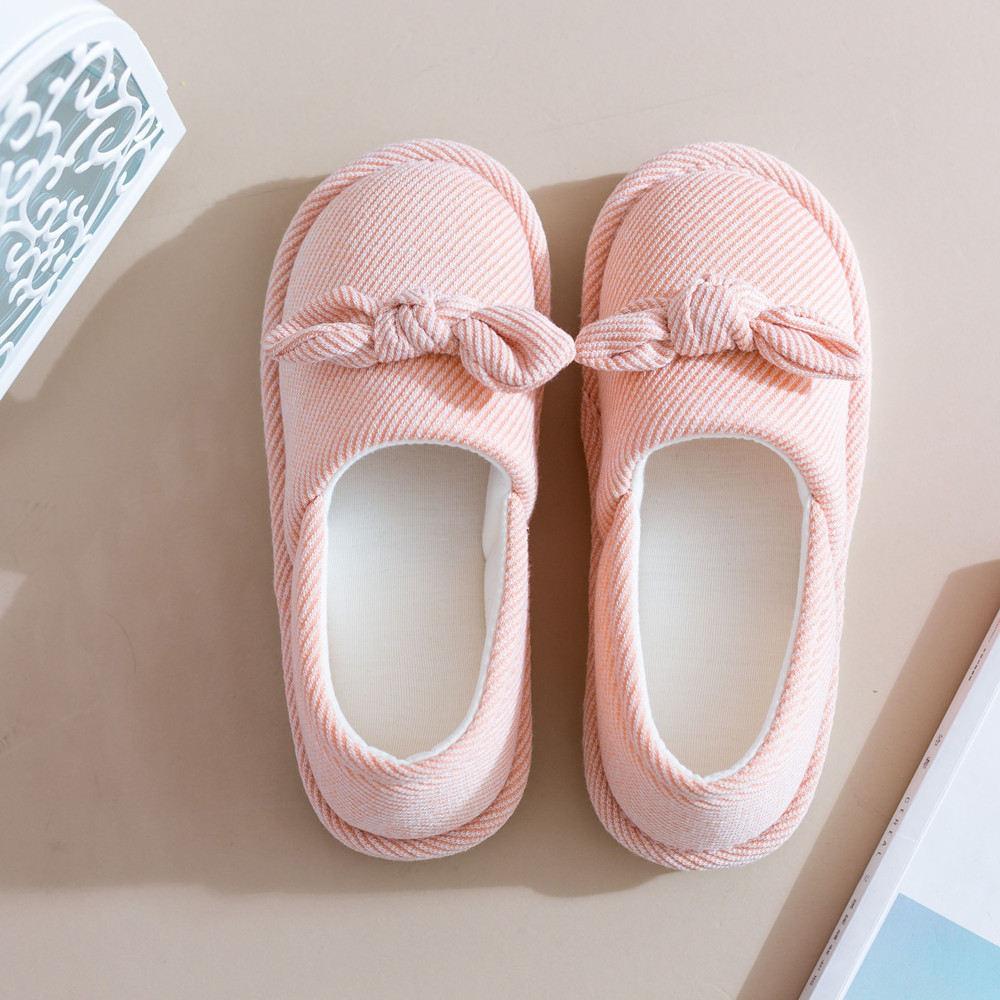 Женская нескользящая дышащая послеродовая обувь с милым бантом и мягкой подошвой для беременных для дома, дома, на открытом воздухе
