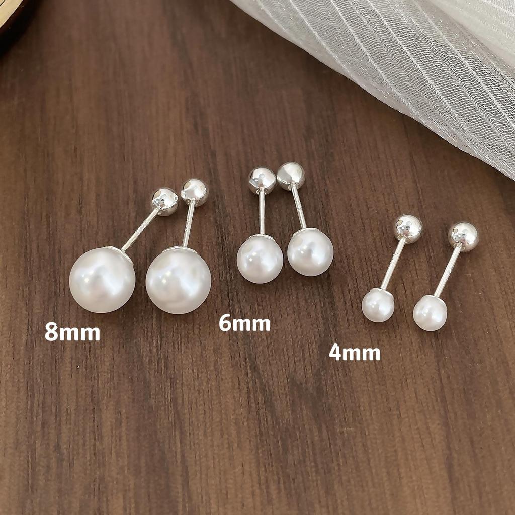 Изысканные серьги-гвоздики в виде спиральной жемчужины для женщин — элегантный и уникальный дизайн, их никогда не нужно снимать.