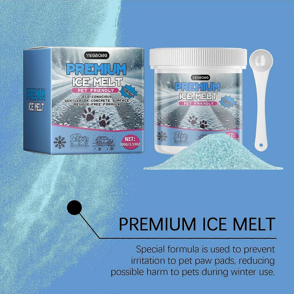 Yegbong Pet Ice Melt Agent Gentle Ice And Snow Melting For Cats And Dogs, Protects Paws With Anti-Slip Pads, Winter Care For Your Beloved Pets