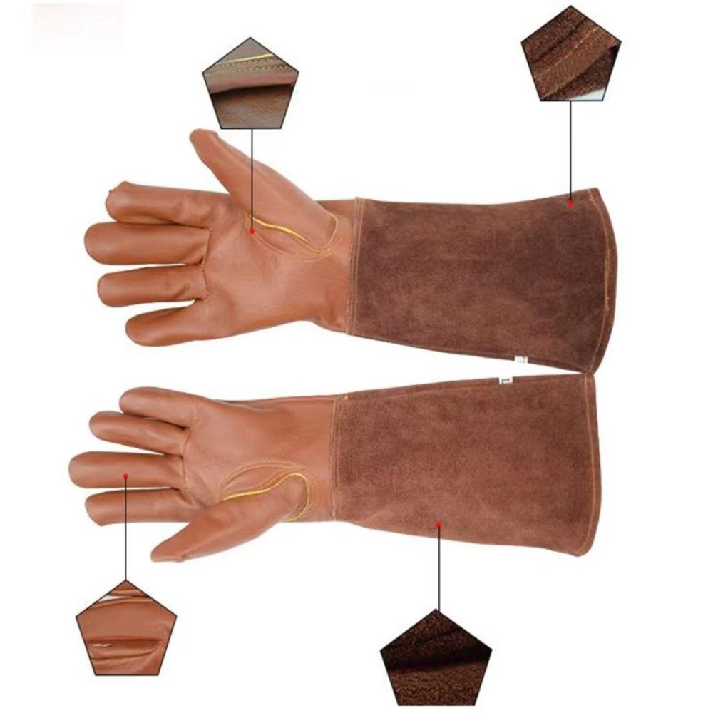 Long Sleeve Gardening Gloves Coffee Outdoor Work Gloves Winter Thermal Gloves Worker