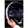 Stone Steering Wheel Cover Special For Female Drivers Silver Stone Snap-on Steering Wheel Cover