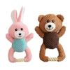 Lalapet Dog Tug Play Toy Doll Squeaky, 1 Pc, Teddy Bear