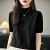 Women Knit T-shirt MODERN NEW SAGA Summer Knitted Shirt Short Sleeve Tees Spring Pullover Knit Tops