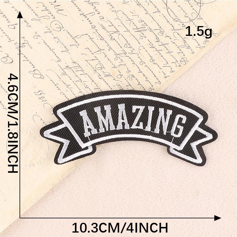 Embroidery Label English Alphabet Cloth Label DIY Patch Sticker Clothing Accessories Cloth Badge Embroidery Sticker Cloth Sticker