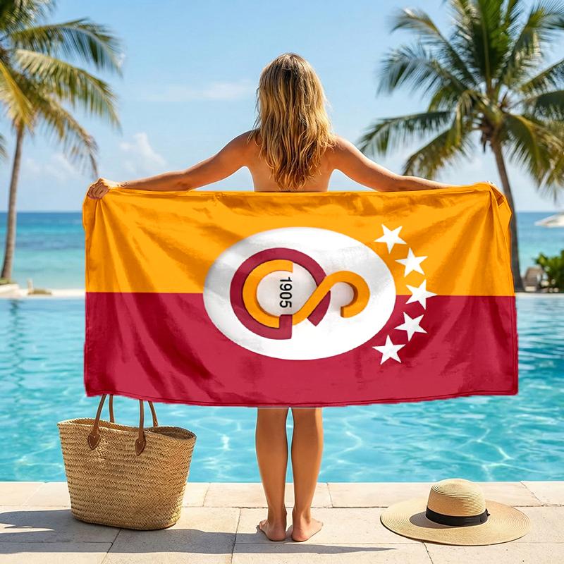 Galatasaray Fashion Beach Towel: Ideal for Summer Adventures Soft, absorbent and quick drying suitable for swimming and bathing