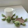 Handmade Crochet Turtle Coaster, Fun Animal Mug Rug, Creative Knitting Housewarming Gift, Home Decor, Gift for Daughter, Mom