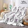 Pastel Star Texture Flannel Blanket Warm Soft Halloween Christmas Decorative Couch Warm Cozy All-Season Gift
