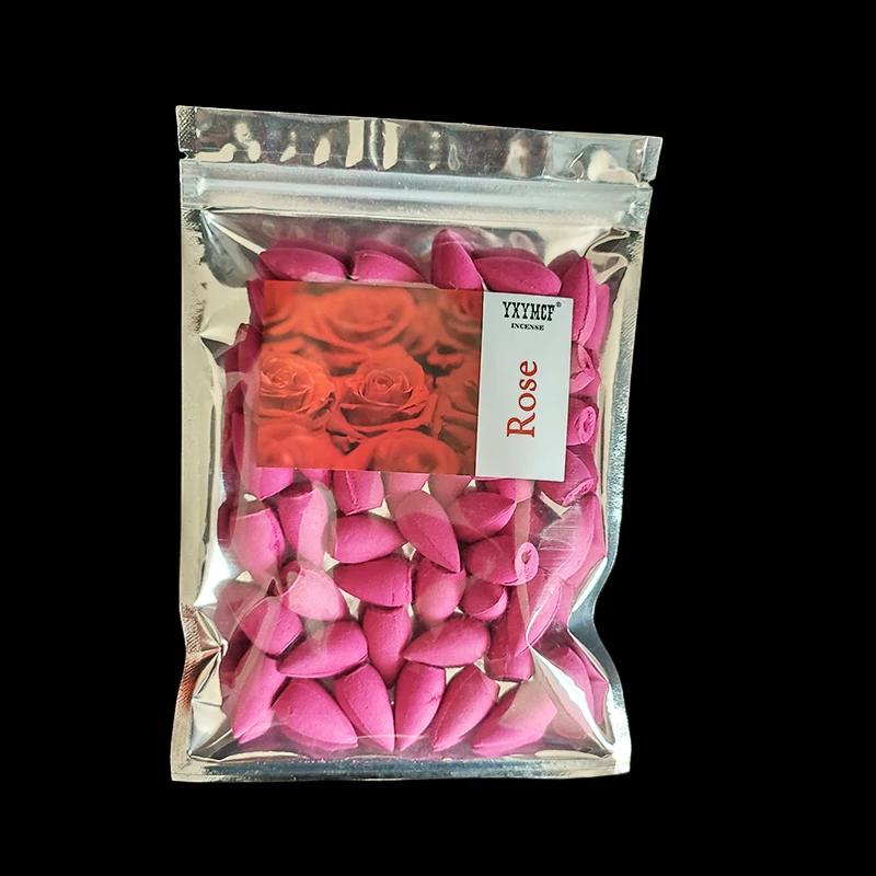 50 шт. Дымовые благовония с обратным потоком, бытовые натуральные благовония в виде рефлюксной башни, конусные благовония с ароматом жасминового чая, ароматизатор для комнаты, оптовая продажа