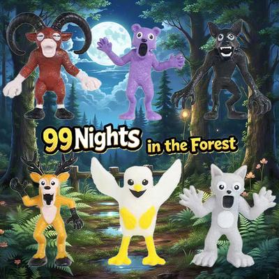 99 ночей в лесу Фигурки Фигурки Фигурка Орел Коза Волк Олень 99 ночей в лесу Фигурка Пластиковые Игрушки Подарки