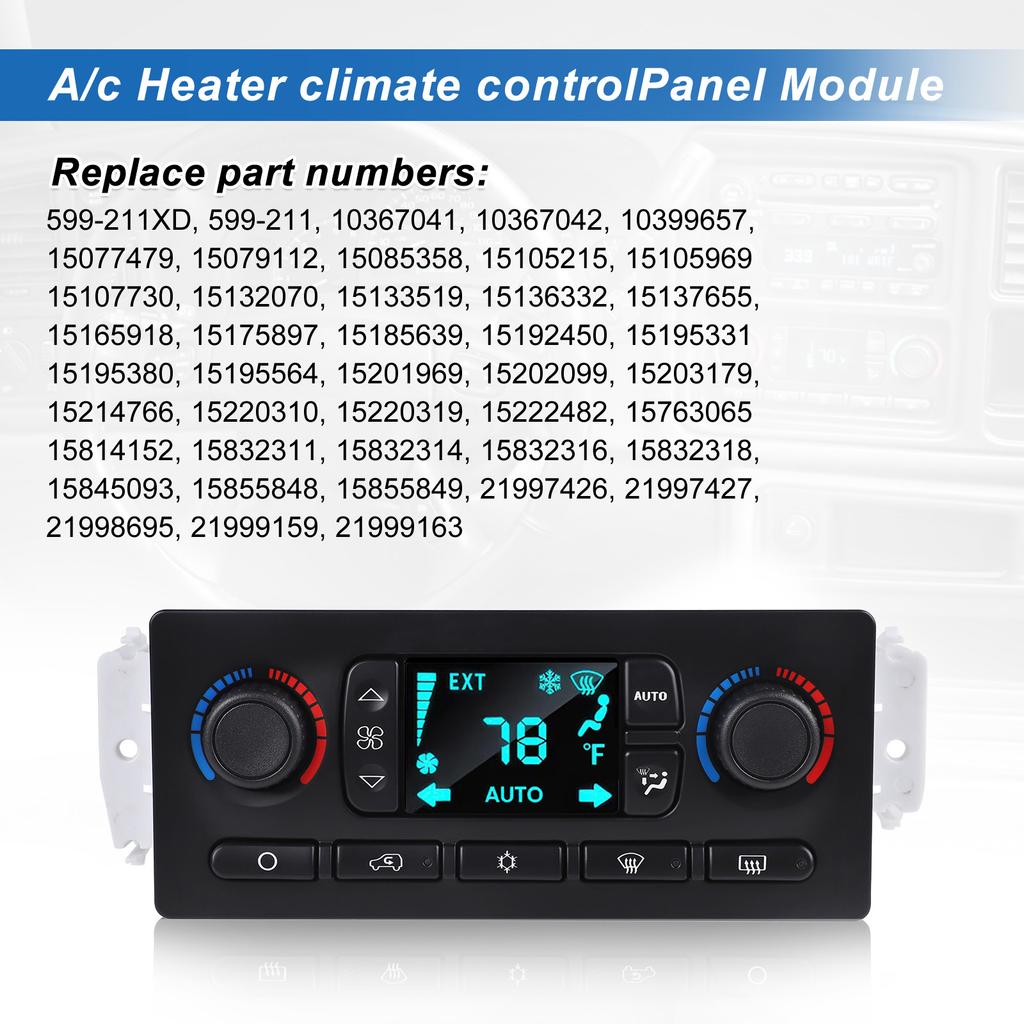 599-211XD Переключатель модуля климат-контроля отопителя AC для GMC Chevrolet Cadillac Oldsmobile Hummer Buick 10367041 Запасные части