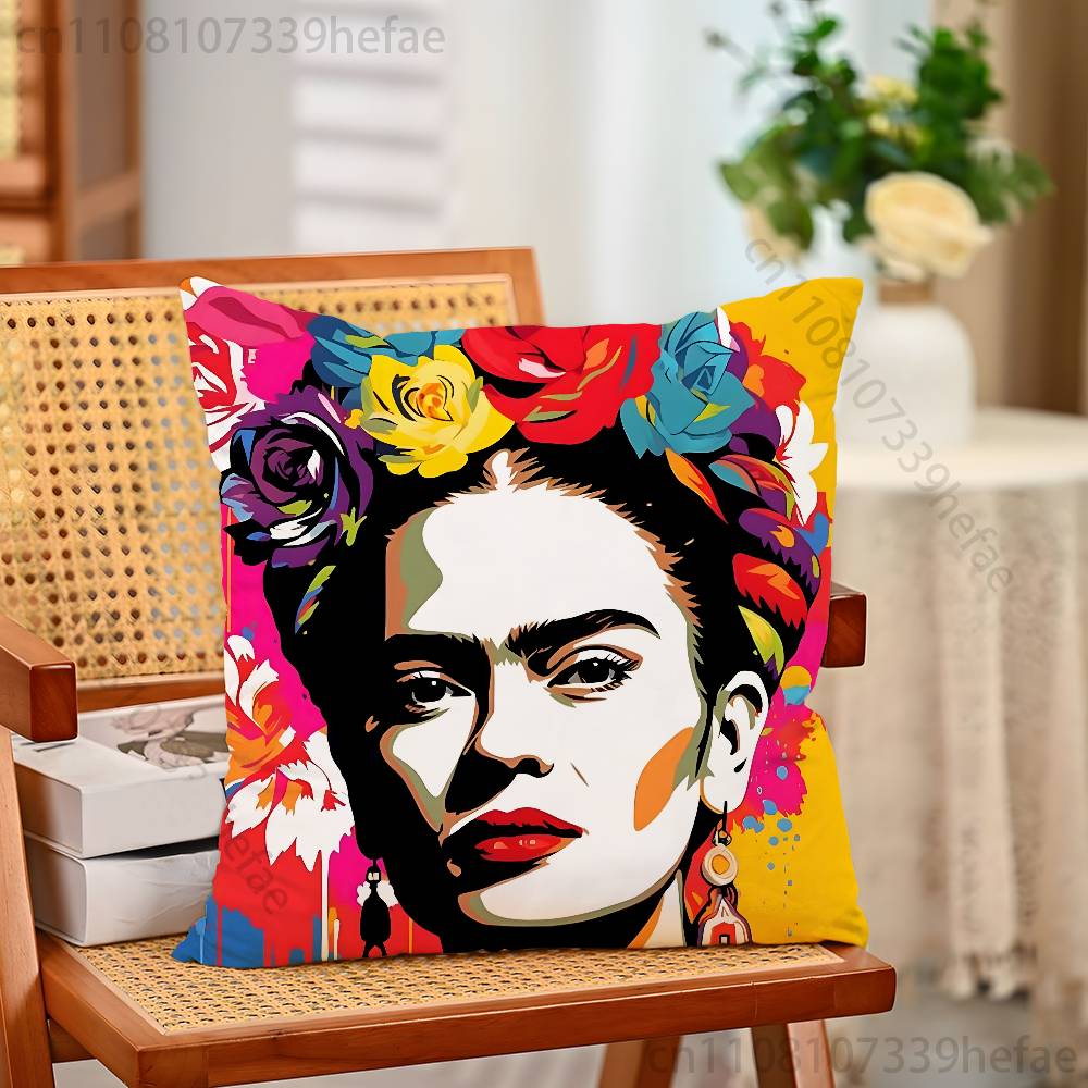 Fashion FFridaS KKahlo Pillow Cases for Bedroom Living Room Sofa Home Decor Polyester Cushion Cover with Zipper