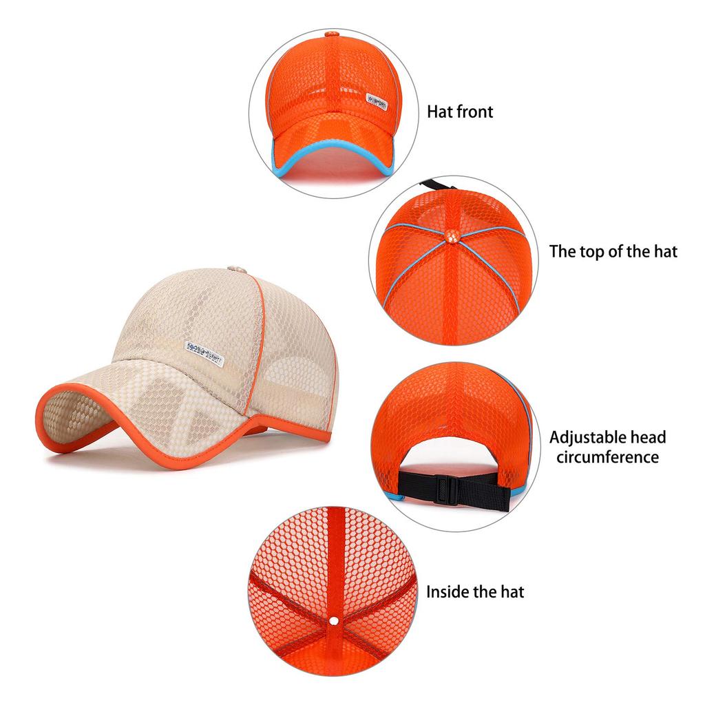 Panegy Mesh Cap for Boys and Sun UV Beige Kids' Girls, Protection, Protection, Lightweight, Breathable, Adjustable, Stylish,