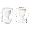 2pcs White Standing Flowerbed Roman Flower Vase Desktop Decor Ornament Planter  Flower Arrangement