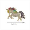 1/2 Pcs Fashion Rhinestones Alloy Horse Brooch Zodiac Pony Pins Women Men Clothing Accessories Suit Lapel Corsage New Year Gifts