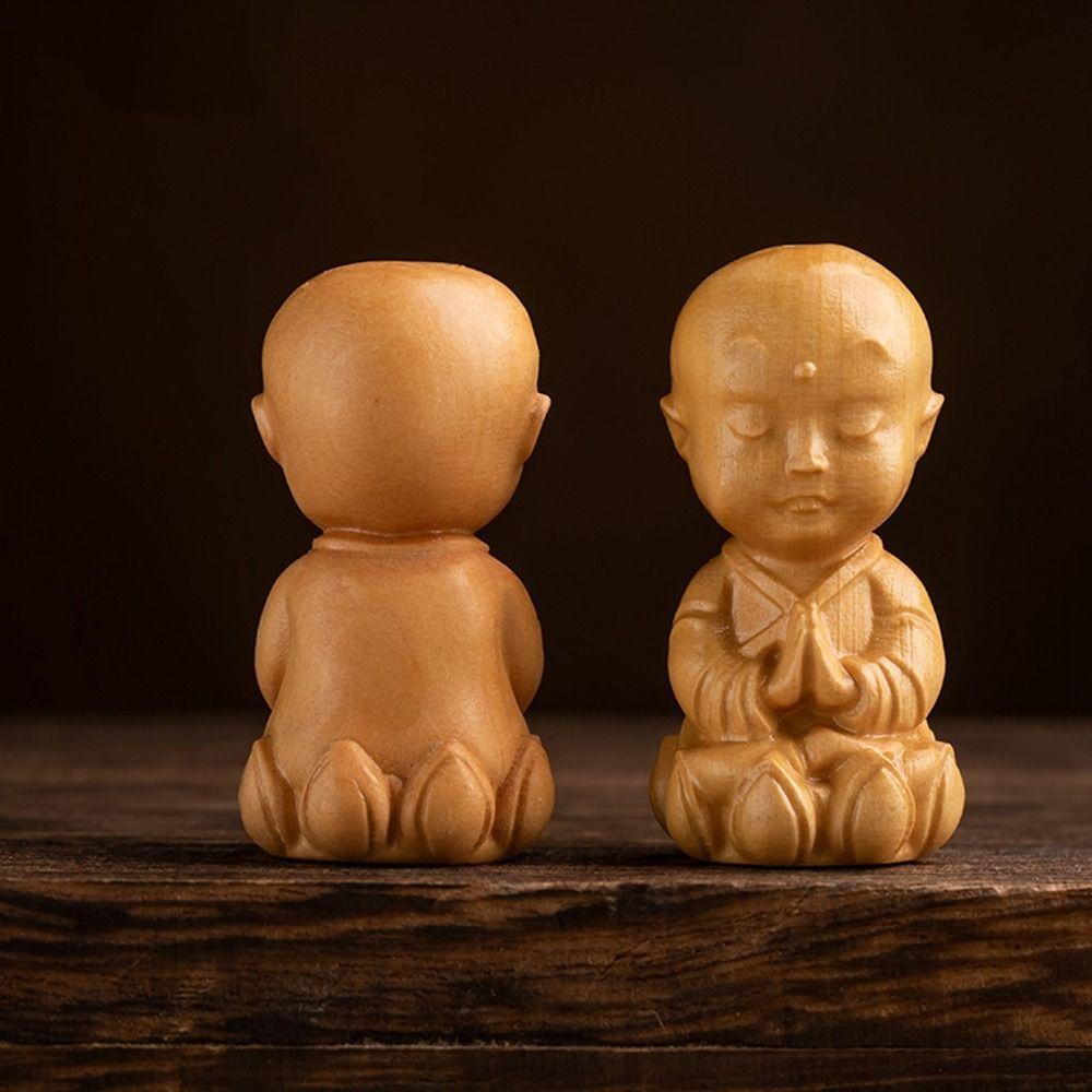 Home Decor Baby Buddha Car Ornament Buddha Statue Little Monk Figurines Key Chain Pendant